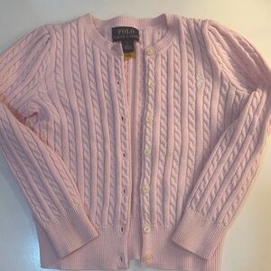 Polo by Ralph Lauren Light Pink Cable Cardigan